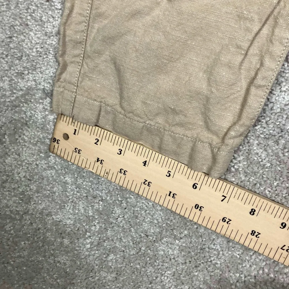 Banana Republic 31x32 Kentfield Straight Linen Blend Beige Mens Dress Pants